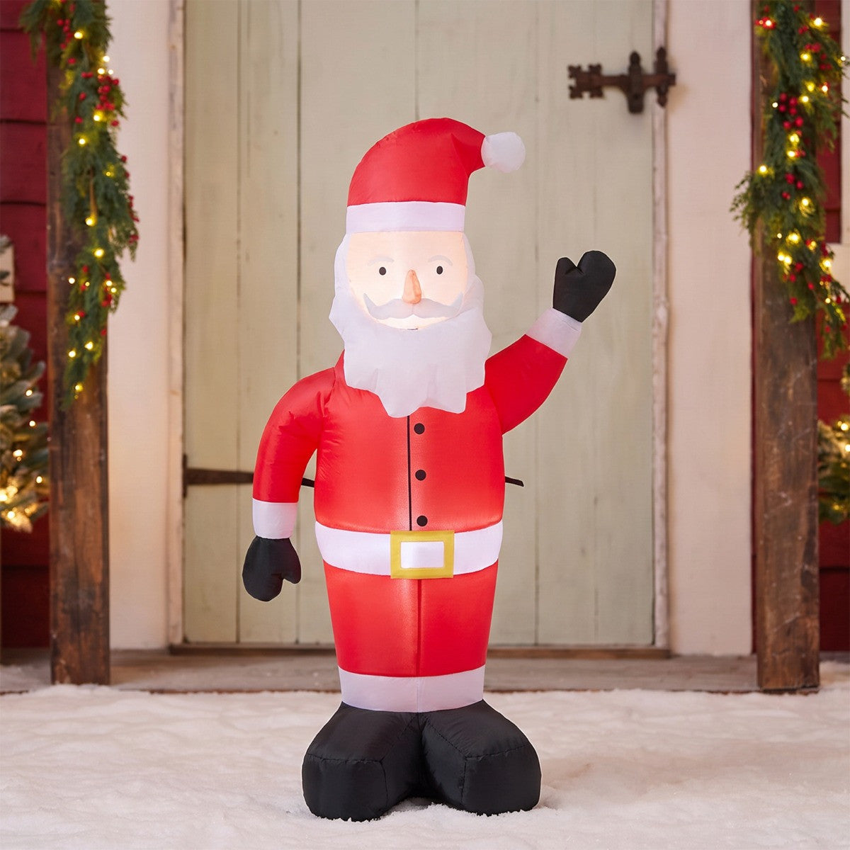 Indoor/Outdoor Inflatable Santa Decoration - Red