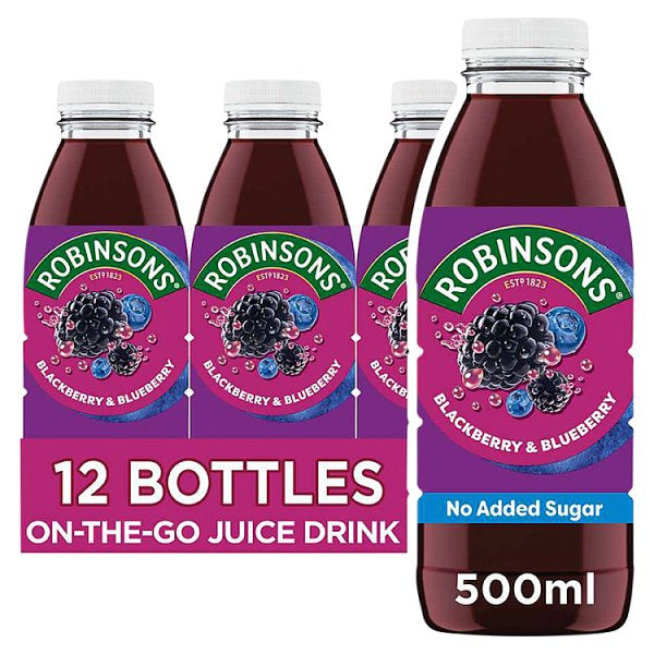 Robinsons Ready To Drink Blackberry & Blueberry Juice Drink 500ml x12