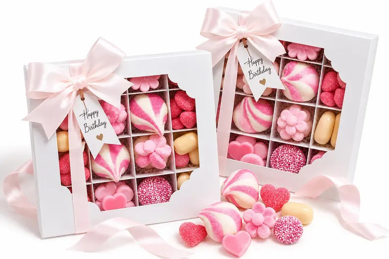 Pink Sweet Box – Assorted Jelly & Gummy Sweets Gift