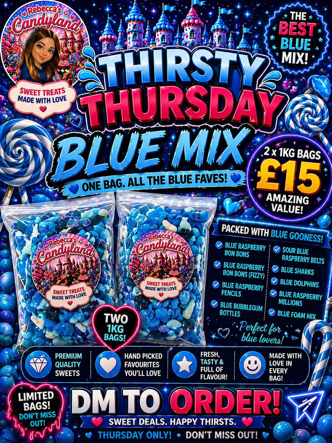 Thirsty Thursday deal 2 x 1kg blue mix