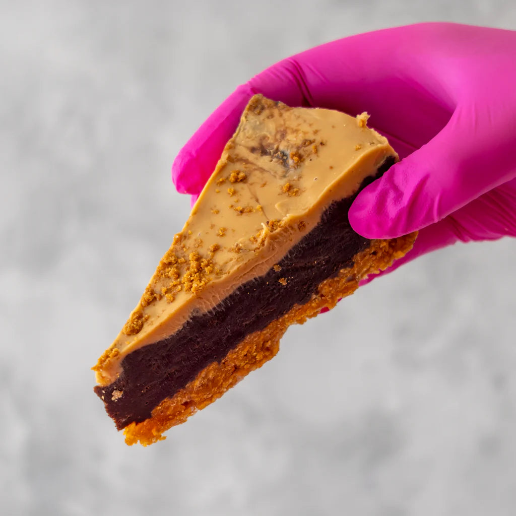 Brownie Cornflake Pie Slice with Biscoff