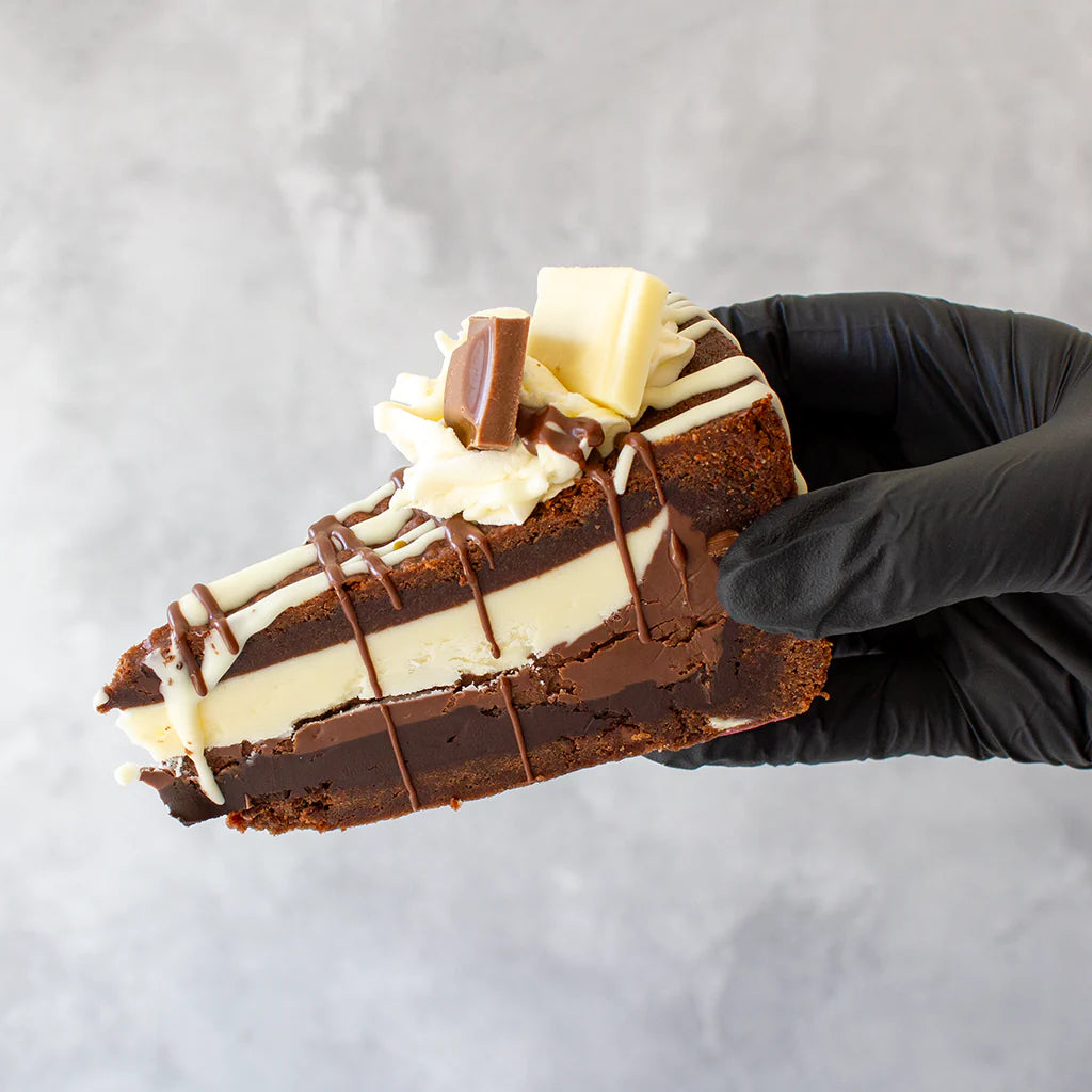 Triple Chocolate Cookie Pie Slice