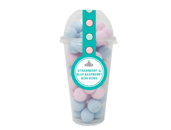 Bonds Strawberry & Blue Raspberry Bon Bons Candy Cup 260g
