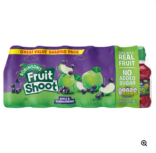 Robinsons Fruit Shoot Apple & Blackcurrant Kids Juice Drink 24 x 200ml