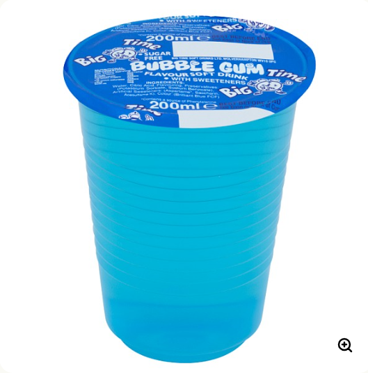 Big Time Bubble Gum Flavour Soft Drink with Sweeteners 200ml