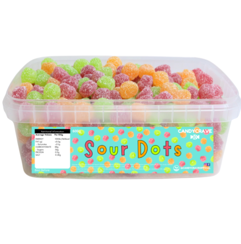 Candycrave sour dots tub 600g