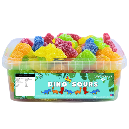 Candycrave Dino sours tub 600g
