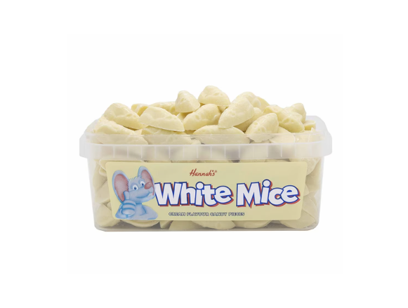 Hannah's White Chocolate Mice Tub 600g