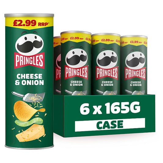 Pringles Cheese & Onion Sharing Crisps 6 x 165g