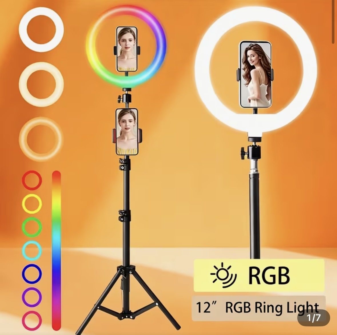 Professional 30.48cm Dimmable RGB Ring Light - USB Powered LED