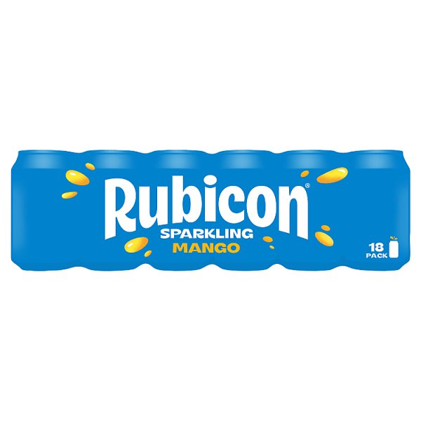 Rubicon Sparkling Mango Soft Drink Can Multipack 18x330ml