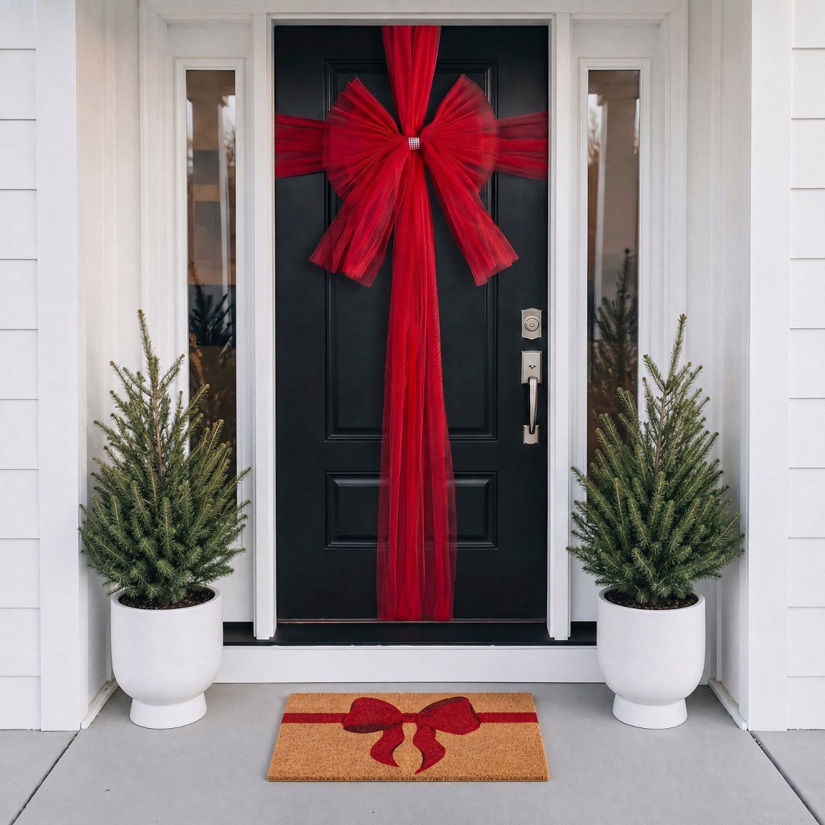 Bow Door Decoration - Red