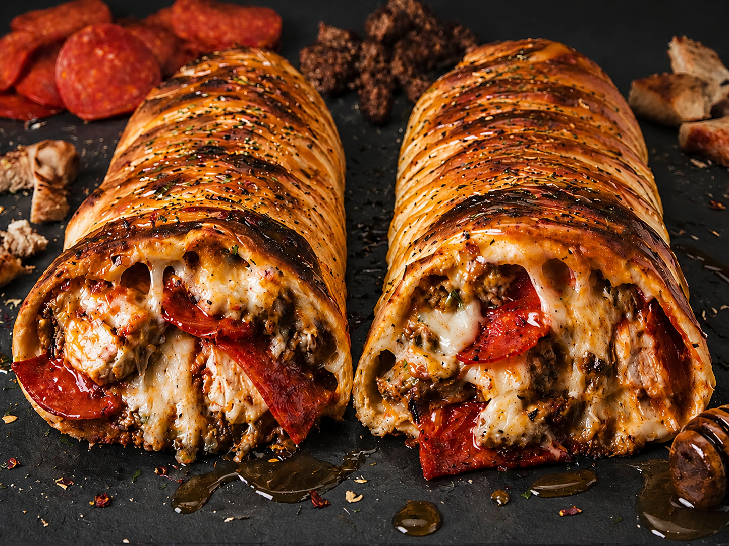 Any calzone plus cheesy garlic calzone