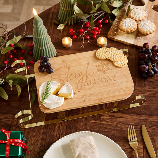 Sleigh Wooden Serving Board - Gold