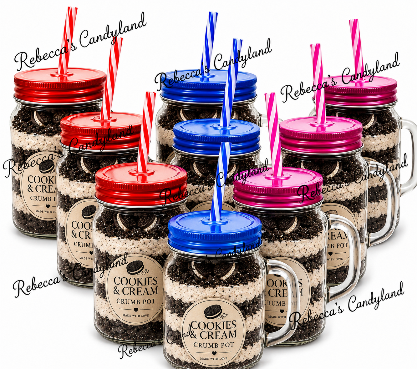 500ml mason jar filled crumb jar