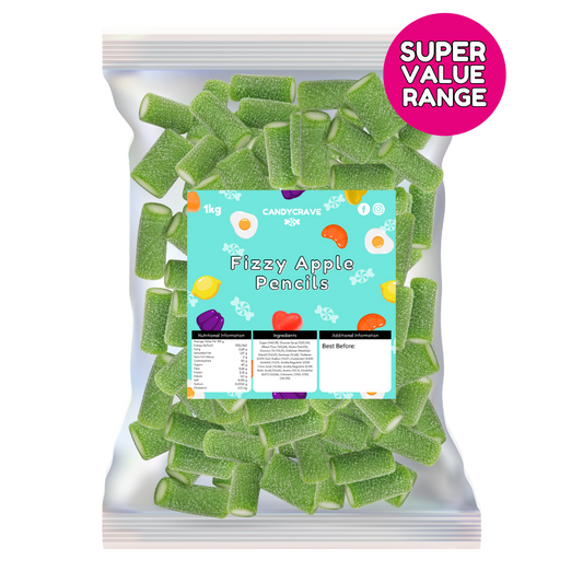 Candycrave Super Value Fizzy Apple Pencils