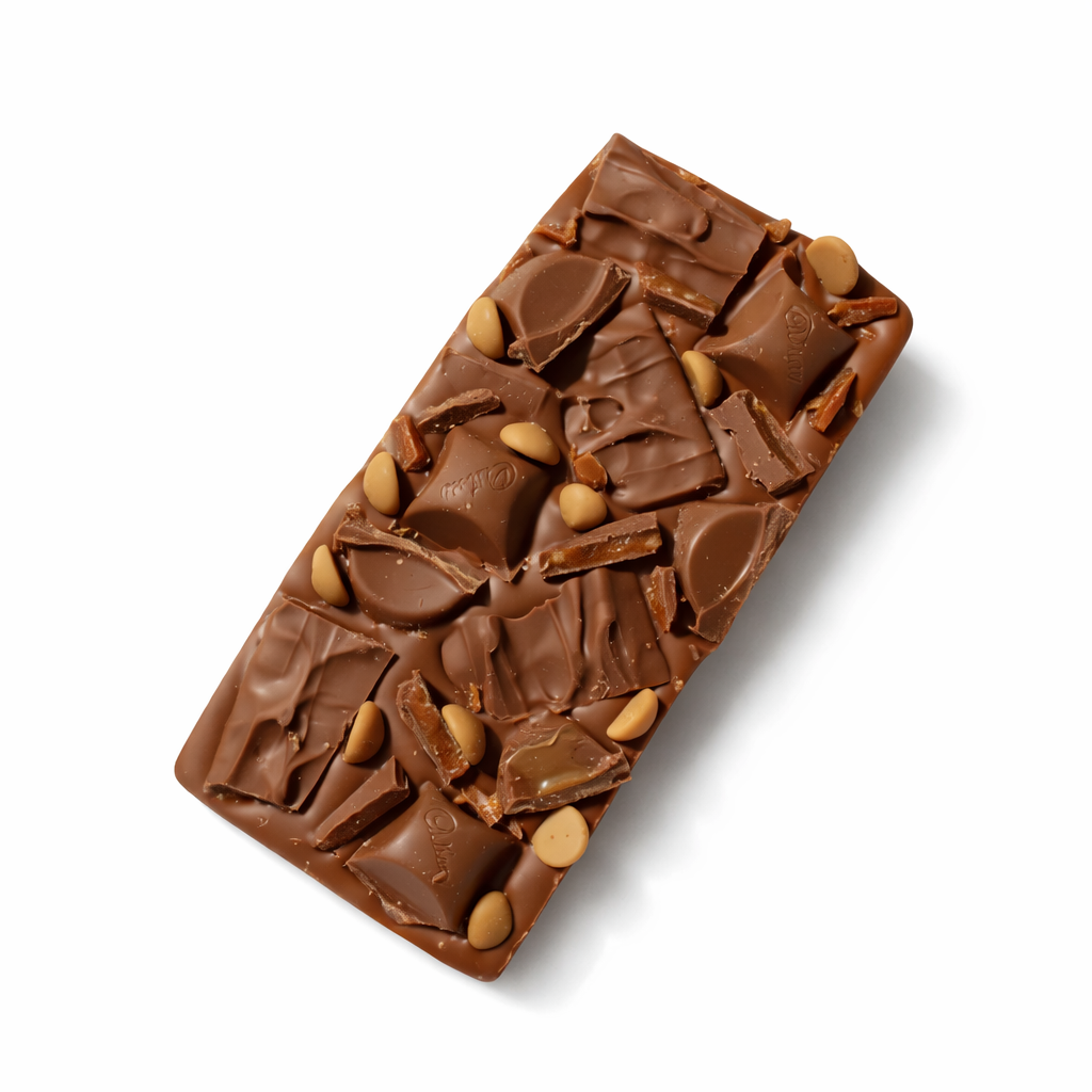 Belgian Chocolate Slab: Daim & Caramel Toppings