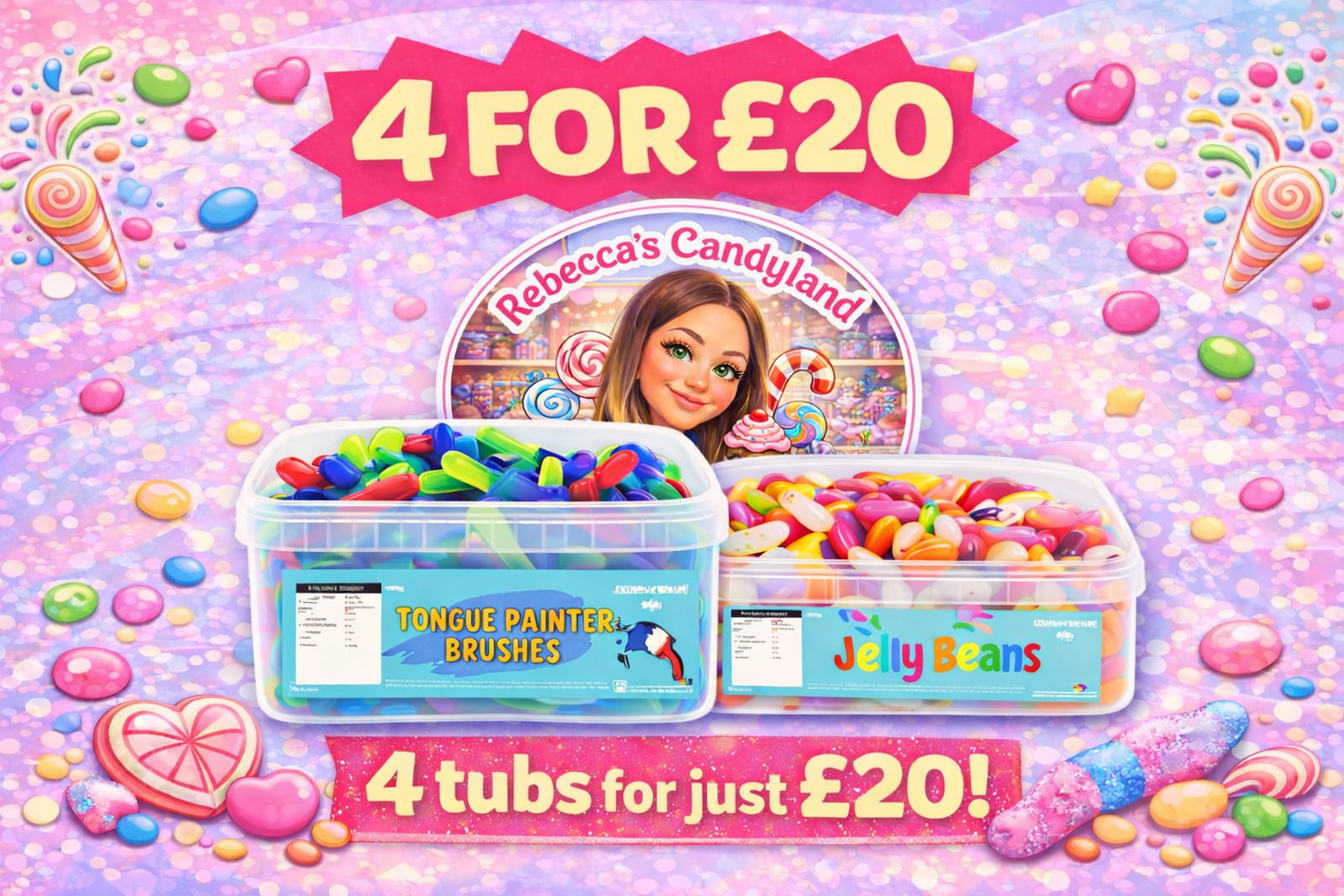 4 for £20!