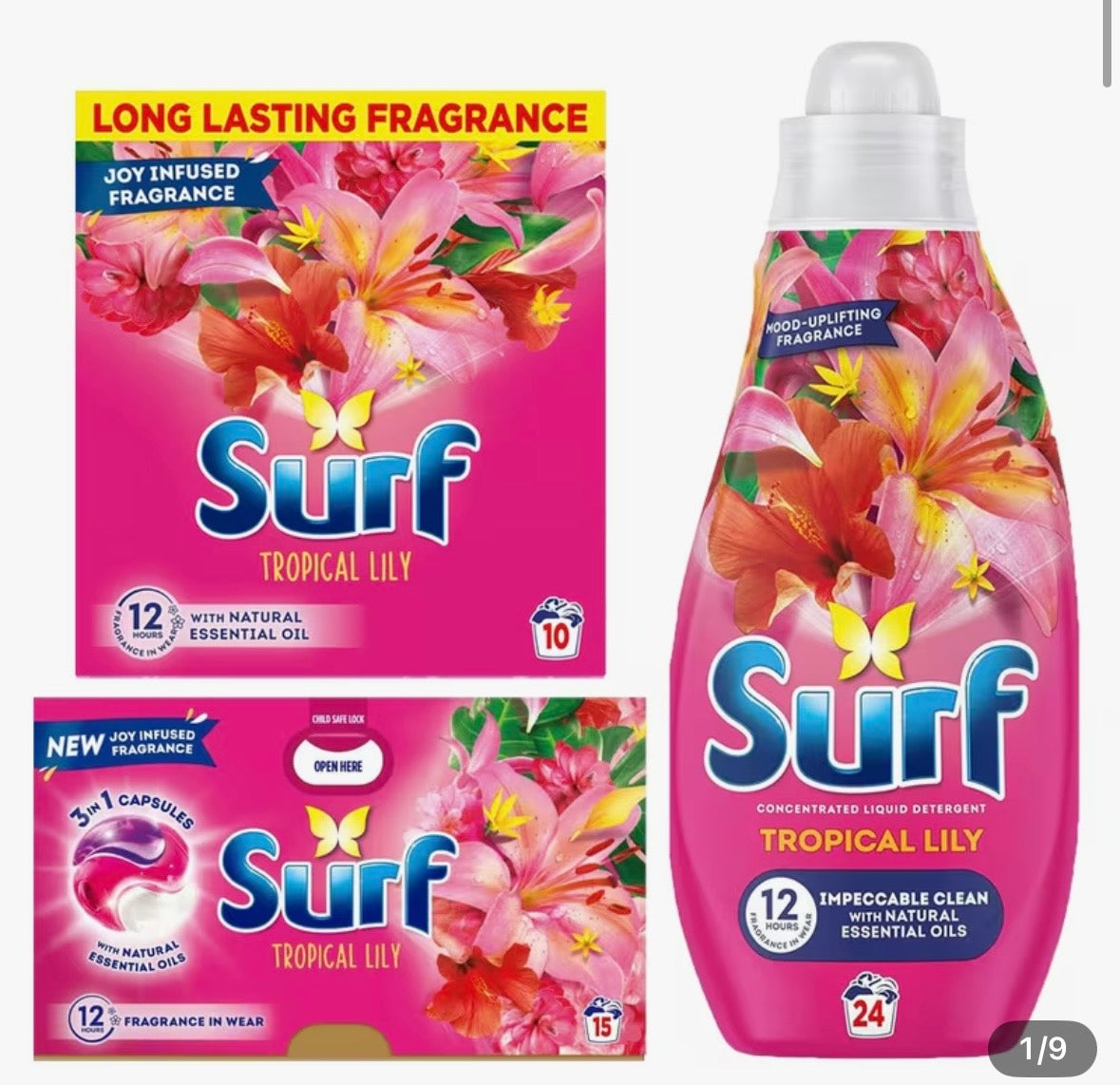 Surf 3 Tropical Lily Laundry Bundle Gift Set