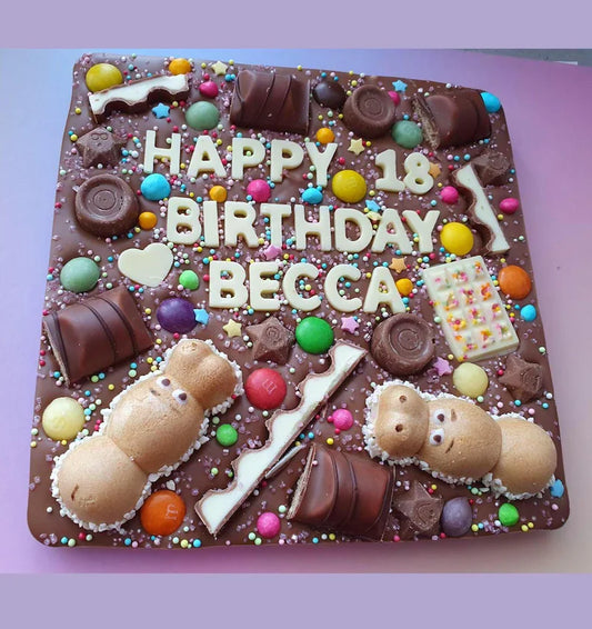 Personalised Chocolate Slab Birthday Gift with Any Message