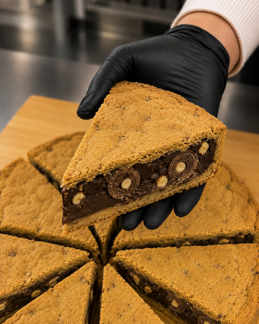Ferrero Rocher Cookie Pie Slice