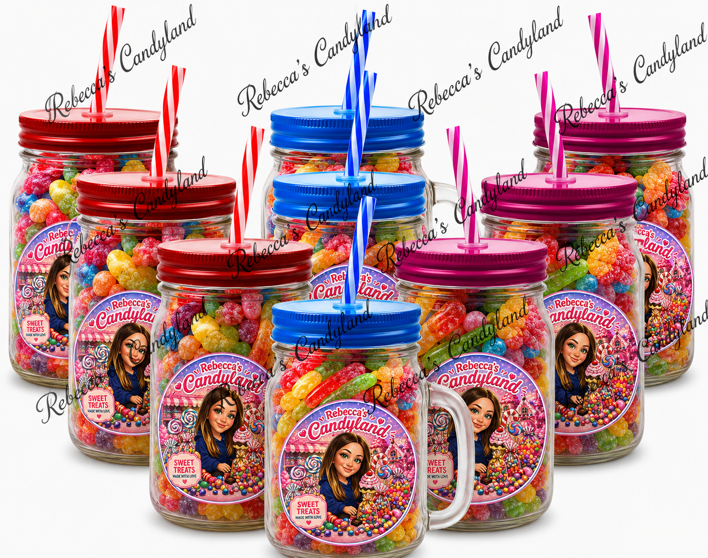 Mason jar with sweets