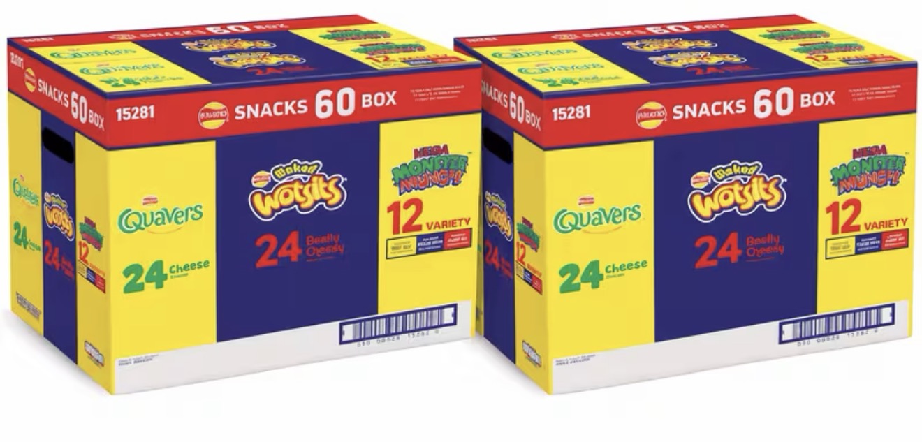 Walkers Crisps Snack Variety Box, 120 Pack