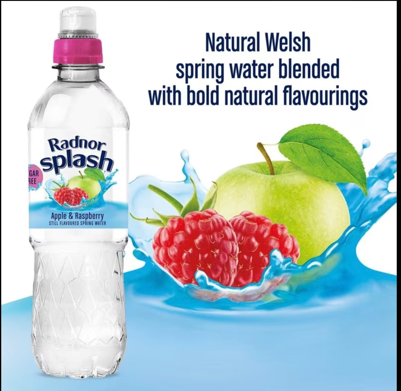 Radnor Splash Apple and Raspberry Sugar Free Flavoured Water Multipack 24 x 500ml
