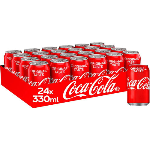 Coca Cola Drink Coke Cans Original Taste 24x330ml
