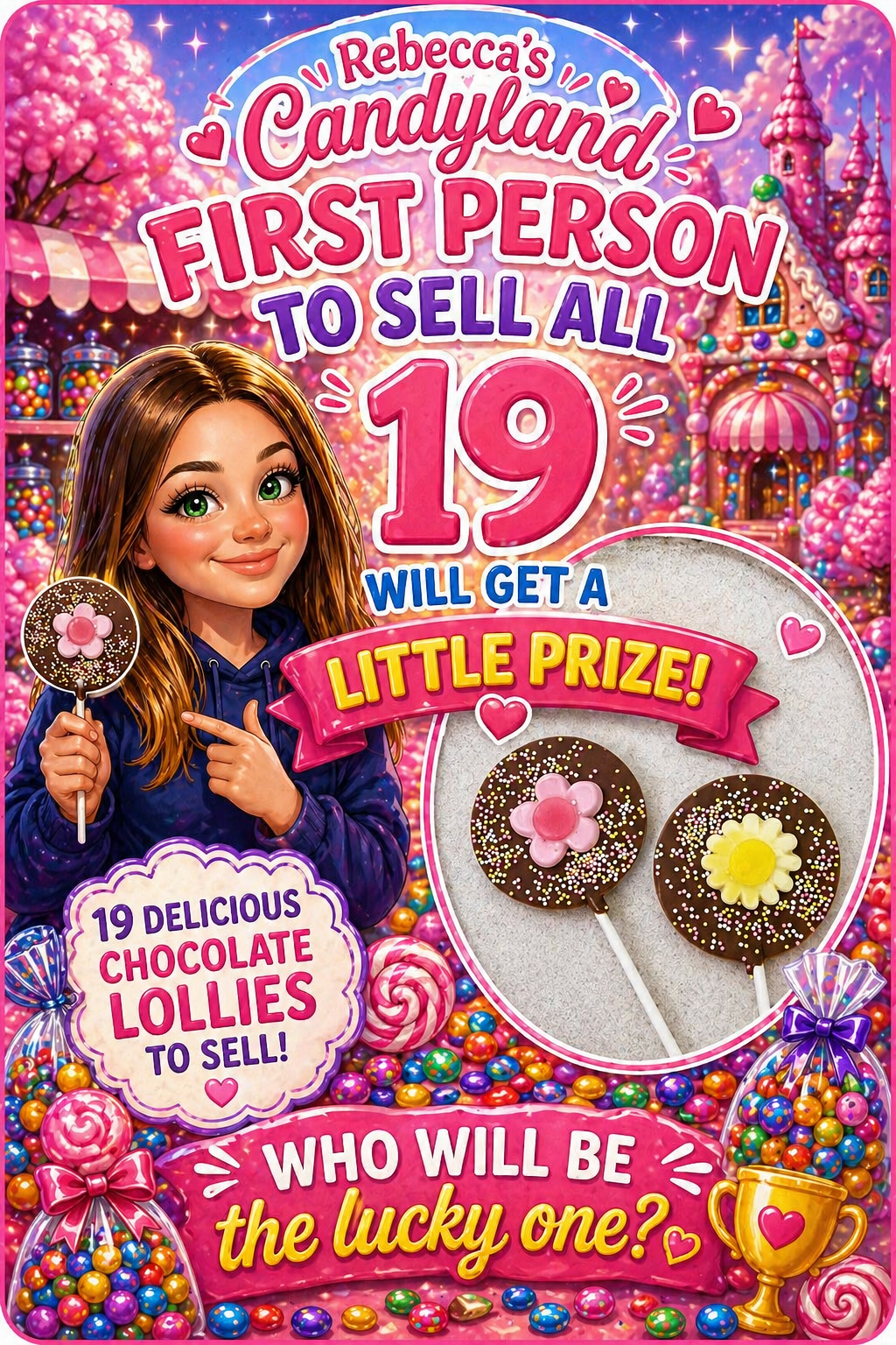 19 x chocolate lollies