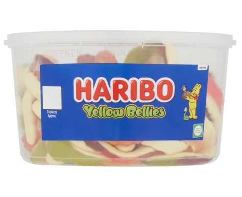 Haribo Yellow Belly Tub 768g 24 Count