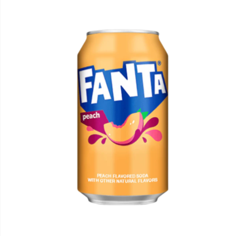 Fanta Peach Fizzy Drink Cans 12x355ml