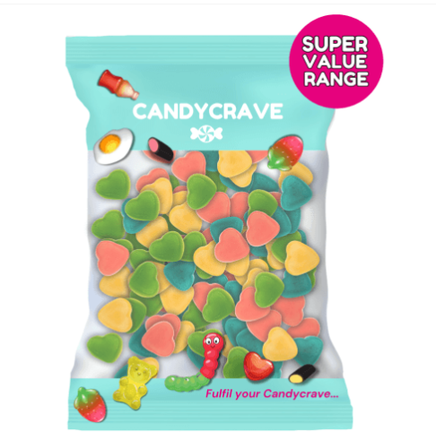 Candycrave Super Value Multicolour Hearts 1kg