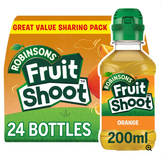 Robinsons Fruit Shoot Orange Kids Juice Drink 24 x 200ml