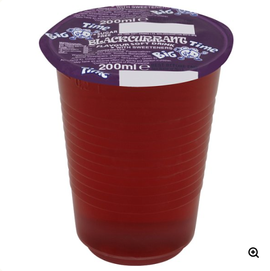 Big Time Blackcurrant Flavour Soft Drink with Sweeteners 200ml
