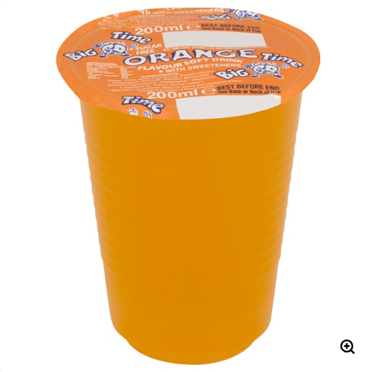 Big Time Orange Flavour Soft Drink with Sweeteners 200ml