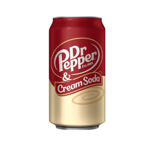 Dr Pepper Cream Soda Fizzy Drink Cans 12x355ml