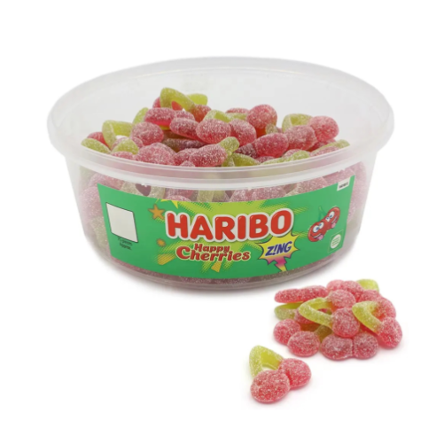 Haribo Tub Sour Happy Cherries Zing 690g