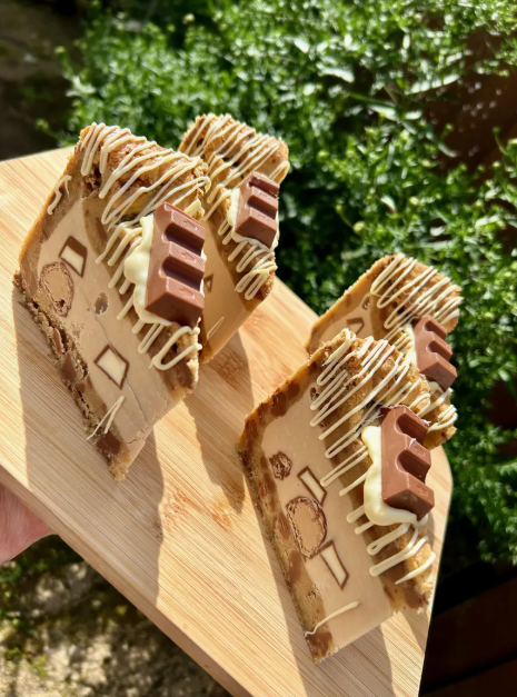 Cookie Pie Slices with Kinder Bueno Delicious Homemade Treat