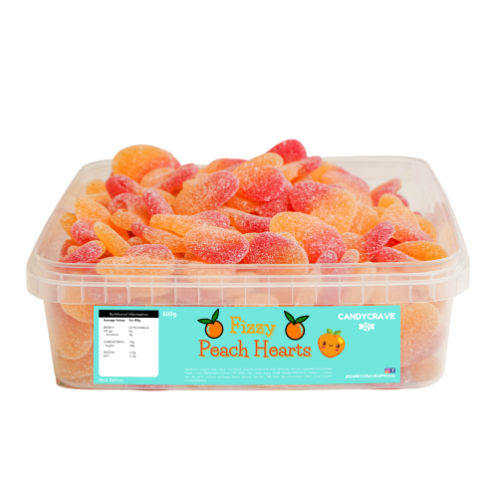 Candycrave fizzy peach hearts tub
