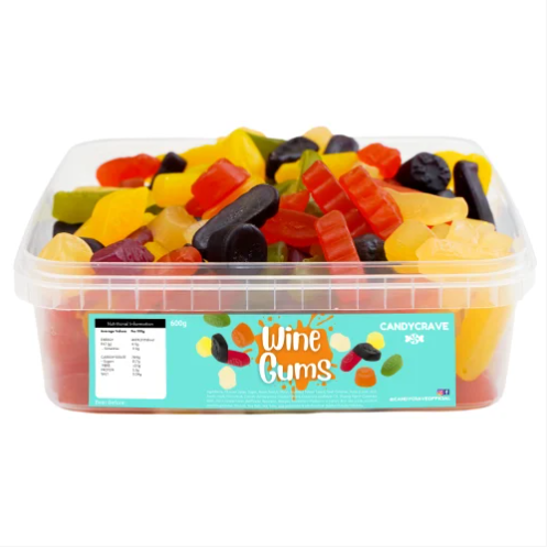 Candycrave wine gums 600g tub